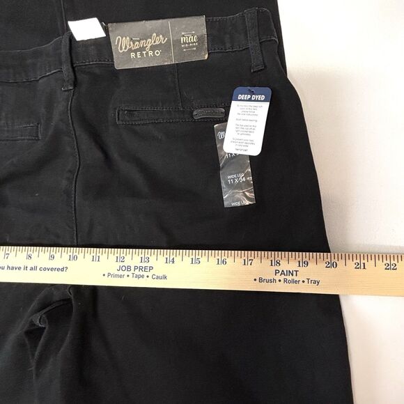 Wrangler Retro Mae Mid Rise Stretch Wide Leg Jeans Black - Picture 5 of 10